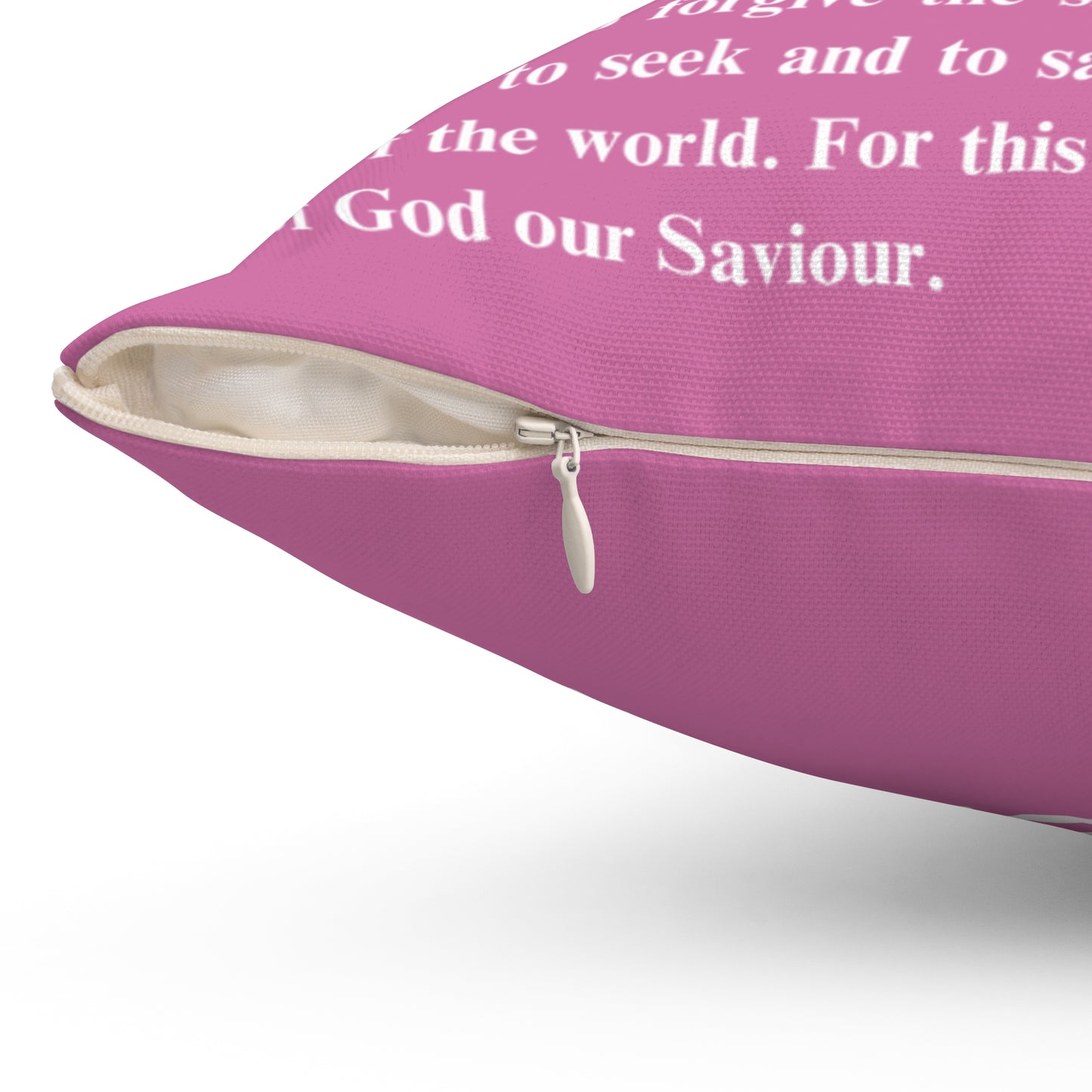 Jesus with Bible Verses Square Pillow - Faith-Inspired Home Decor