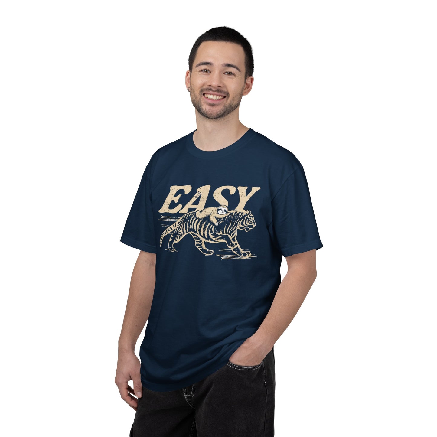 Easy Tiger with Sloth T-Shirt — Vintage Tiger Graphic Tee