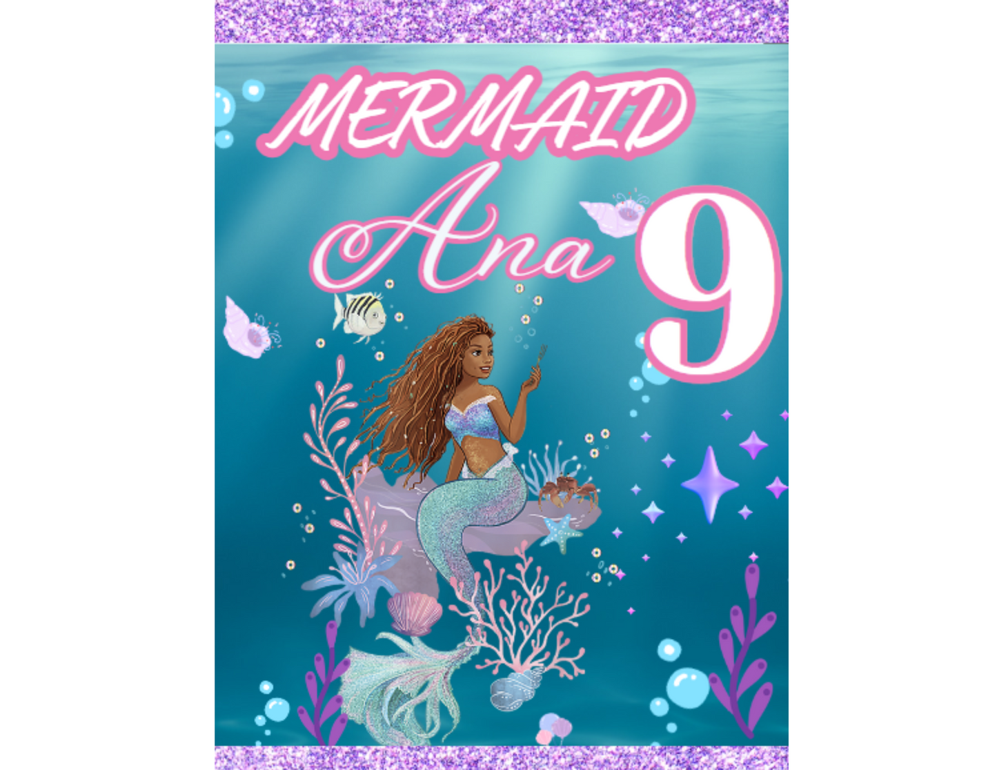 Party Favors Box - Customized - Mermaid- (Min Order Qty - 8)