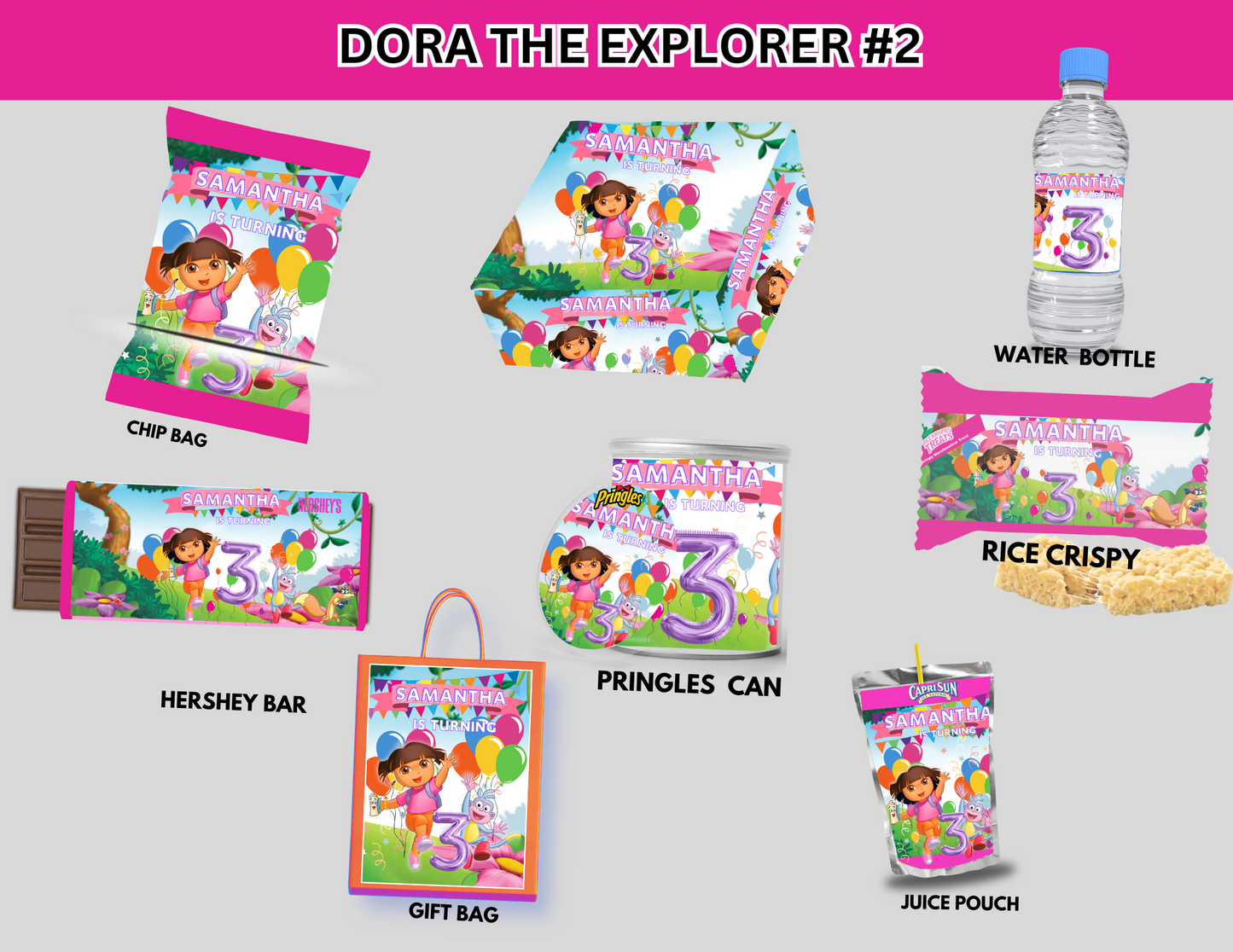Party Favors Box - Customized - Dora The Explorer (#2) - (Min Order Qty - 8)