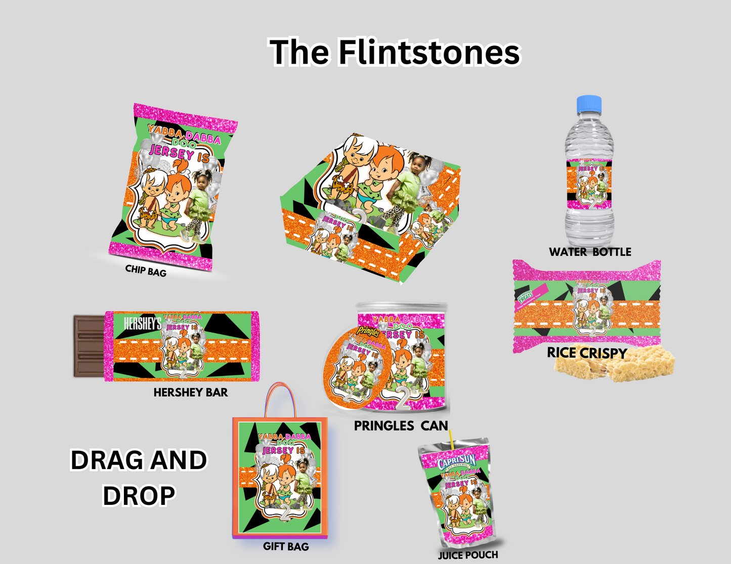Party Favors Box - Customized - Flintstones (Min Order Qty - 8)