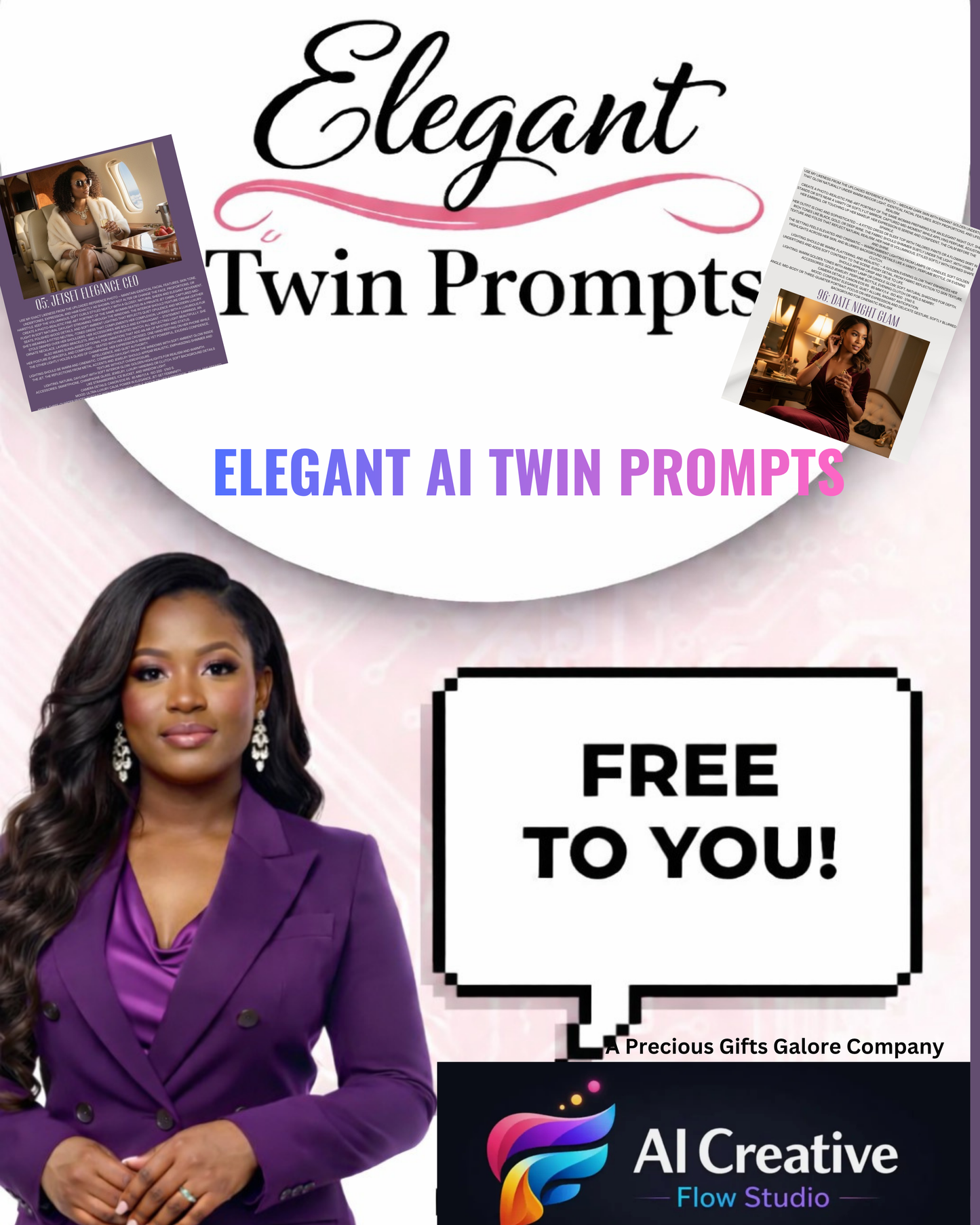 Elegant AI Twin Prompts - Freebie