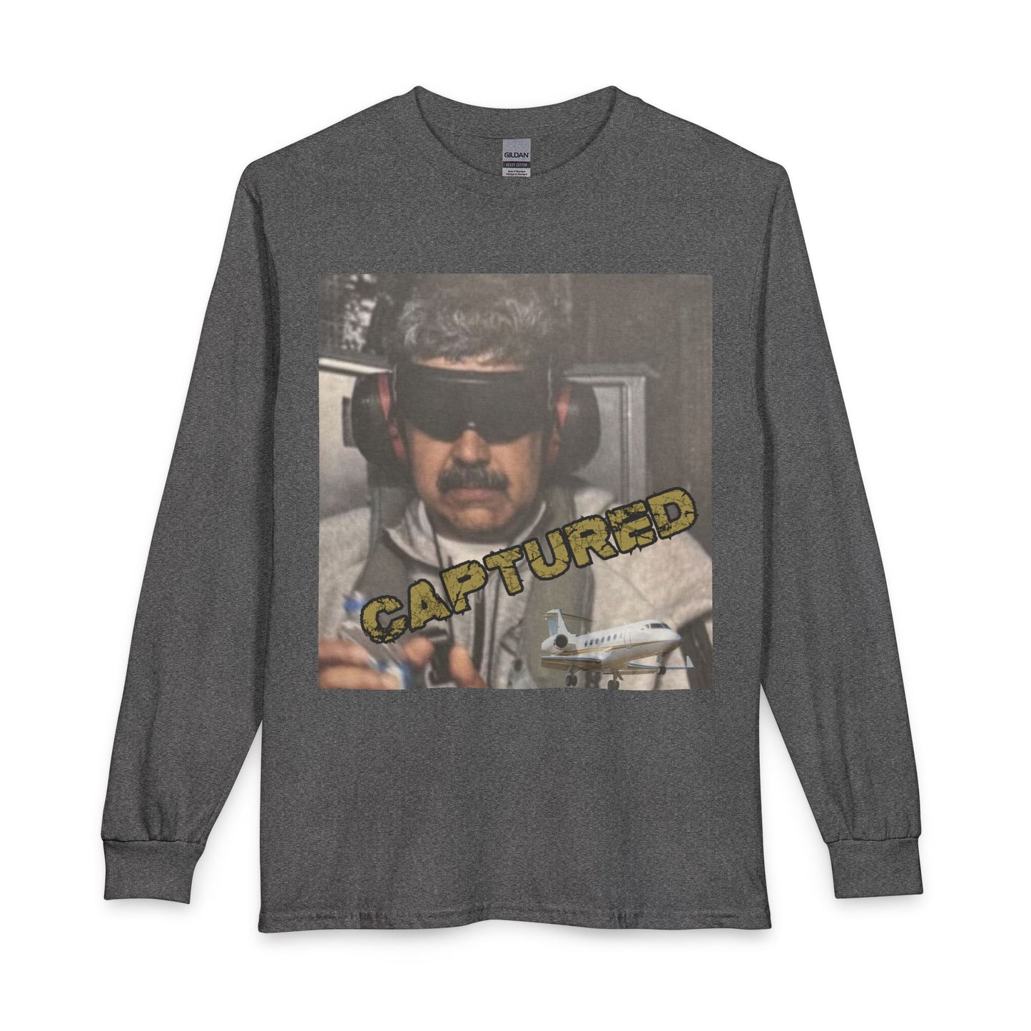 Captured Photo Tee — Retro Police Mugshot Long Sleeve Shirt