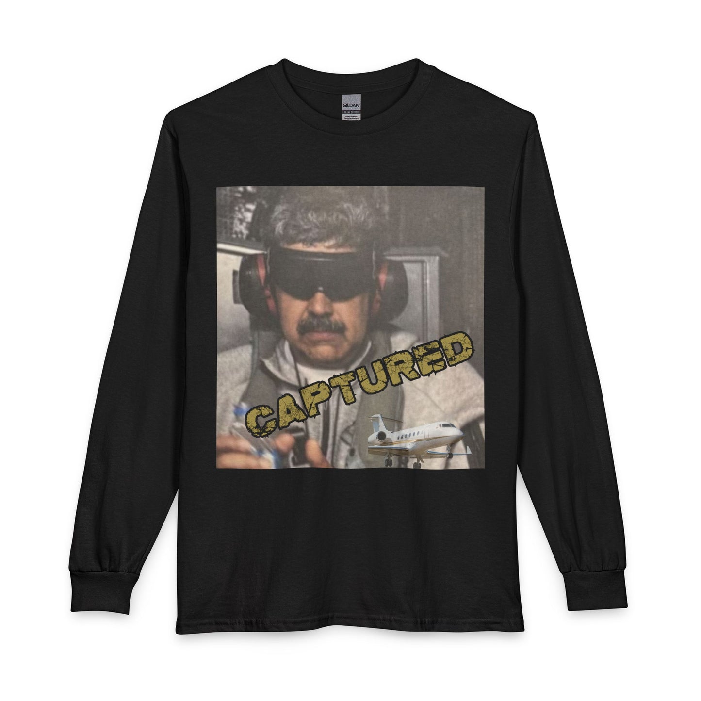Captured Photo Tee — Retro Police Mugshot Long Sleeve Shirt