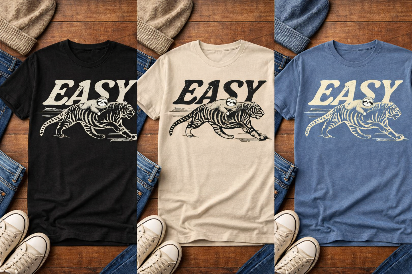 Easy Tiger with Sloth Sweatshirt