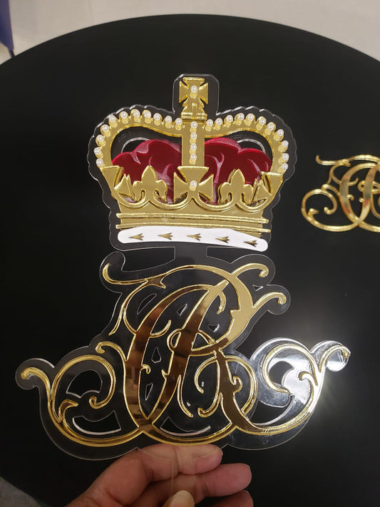 Acrylic Cake Topper- Crown Design