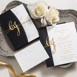 Invitations - Elegant Romance Wedding Invitations With Customized 3D Stickers