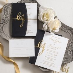 Invitations - Elegant Romance Wedding Invitations With Customized 3D Stickers