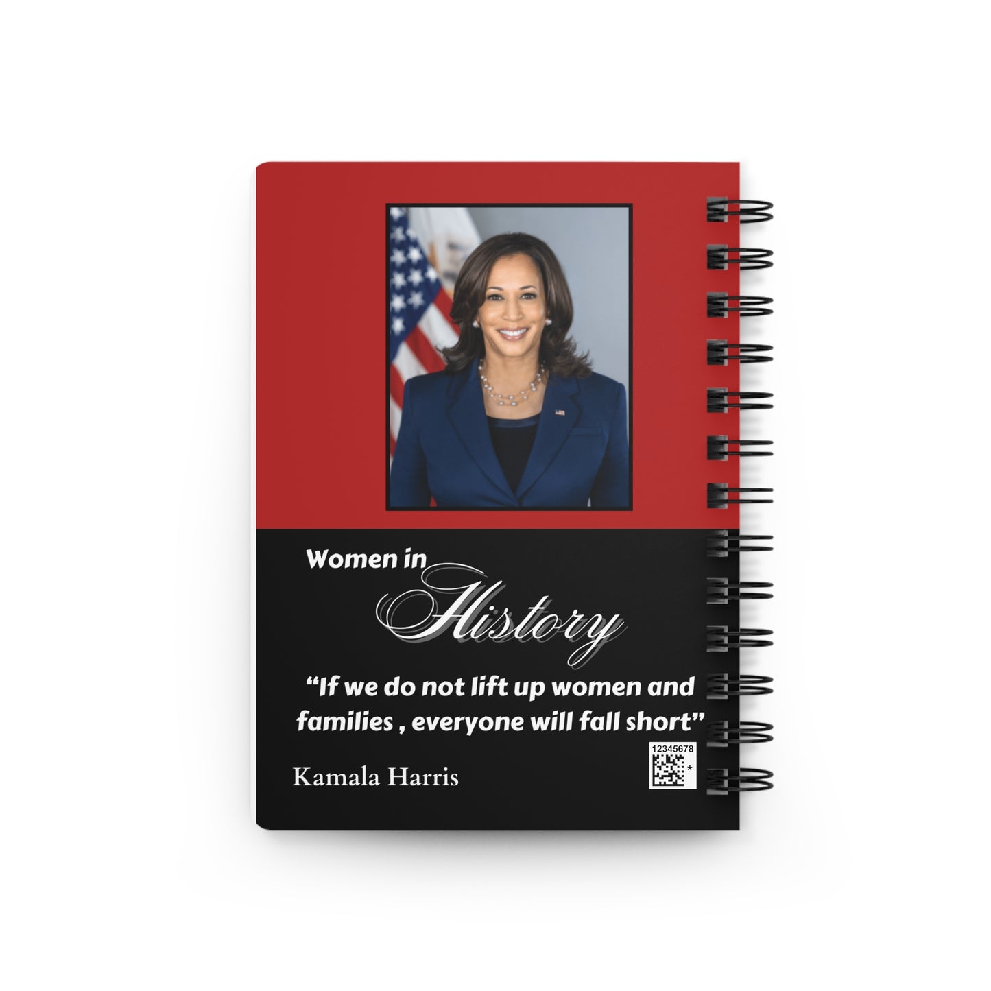 Kamala Harris Spiral Journal