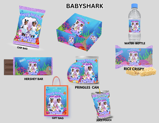 Party Favors Box - Customized - BabyShark  (Min Order Qty - 8)