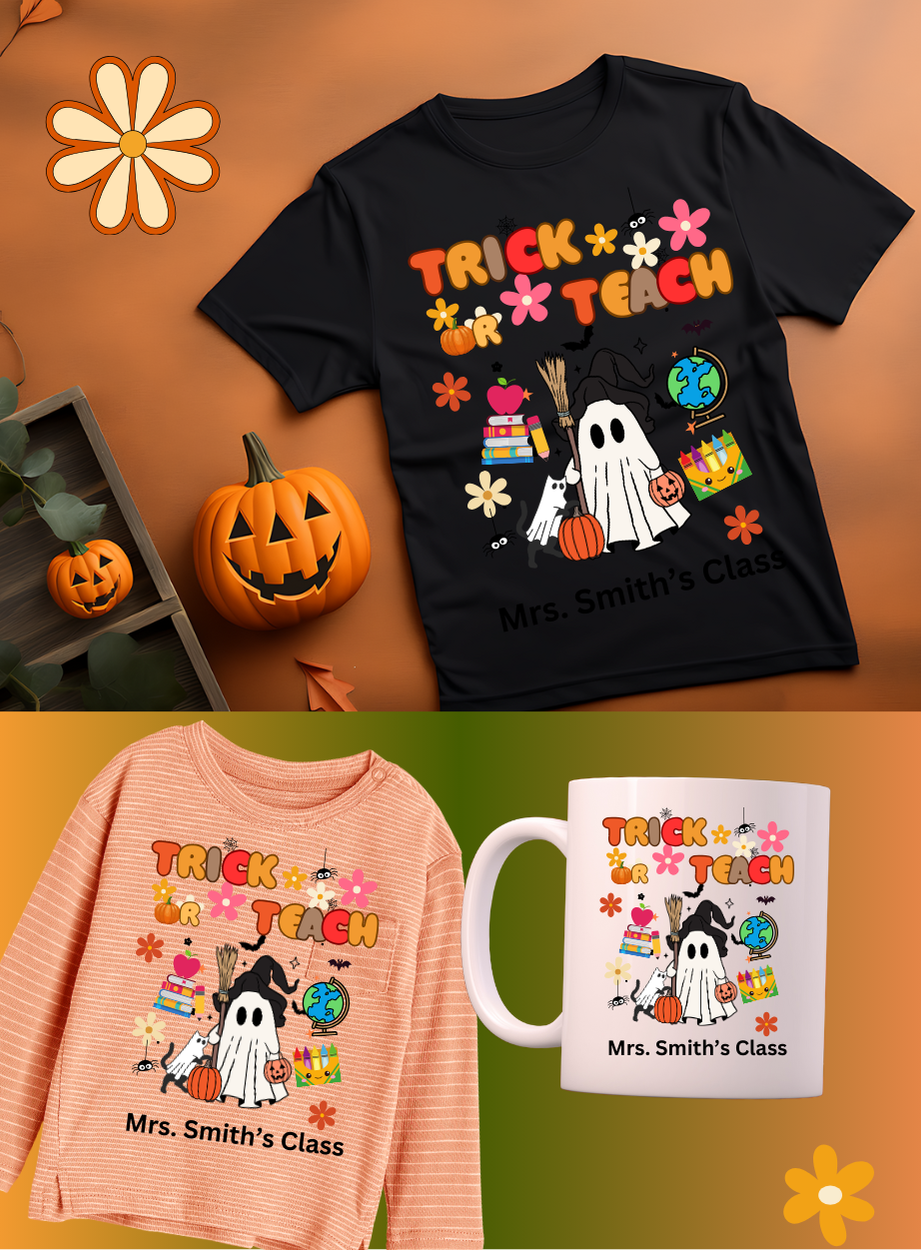 Trick or Teach Halloween Design