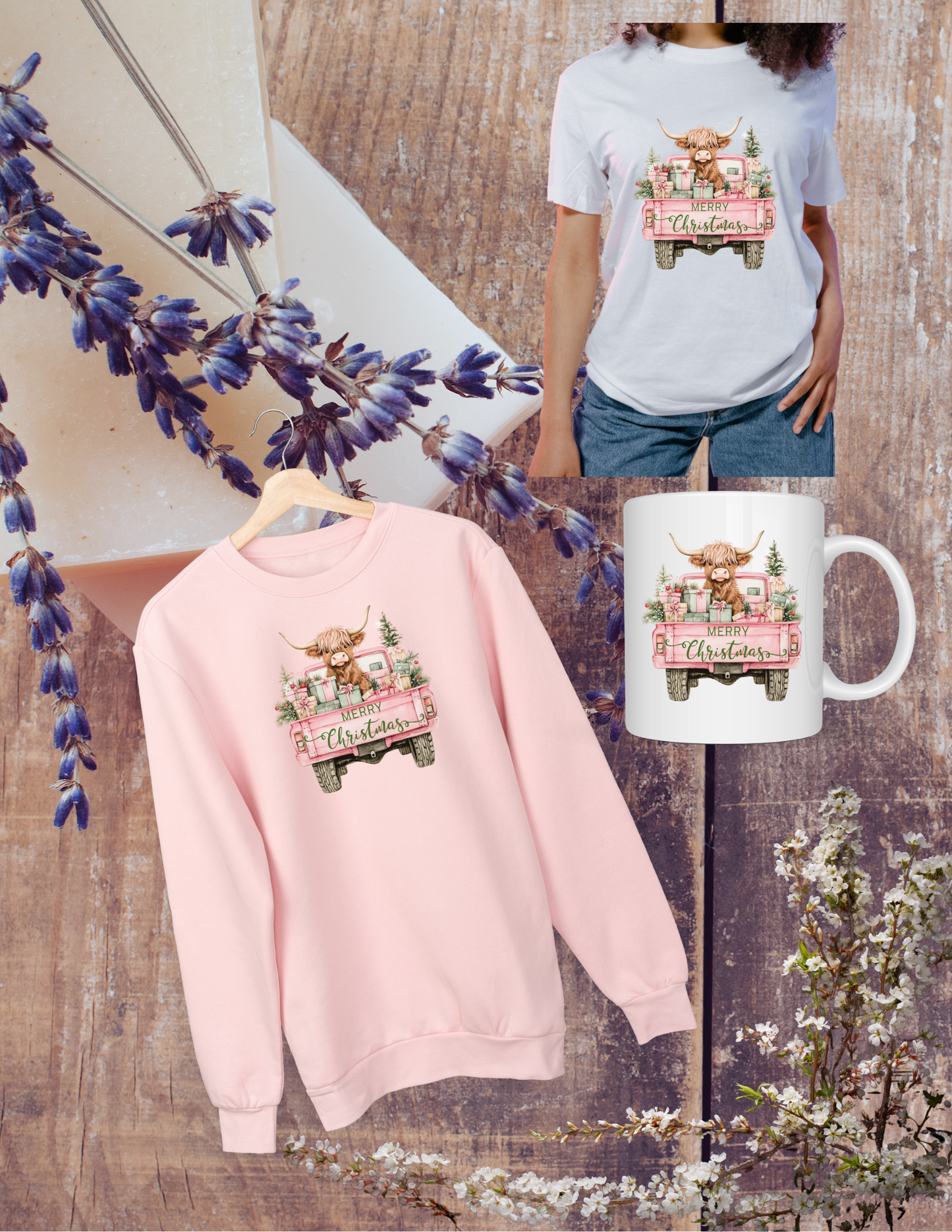 Highland Cow - Country Pink Bundle (Coffee Mug only)