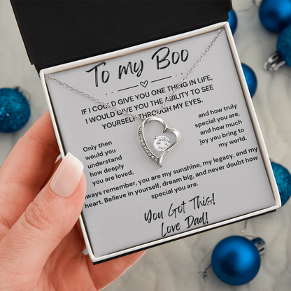 Too My Boo Heart Shaped Necklace for Daughter