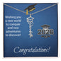 Graduation Cap Custom Name Necklace