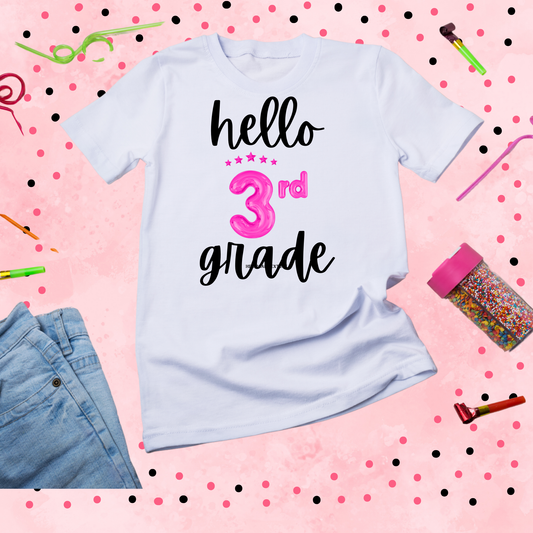 Hello 3rd Grade - T Shirt